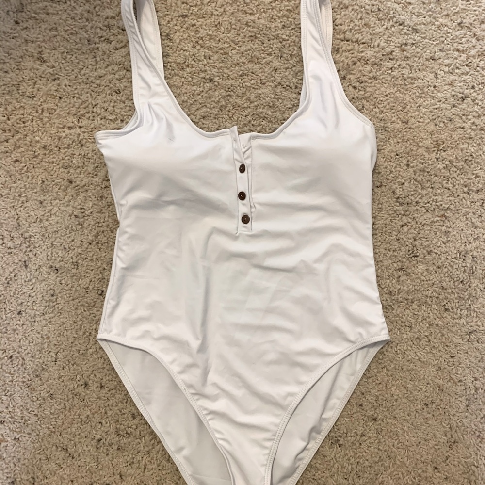 White one piece swimsuit